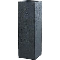 Eckige Vase zum Bepflanzen aus Polystone - Schwarz - Mit Einsatz - Najuma / 97x31cm (HxDm) / mit Wasserstandsanzeiger von Gartentraum.de