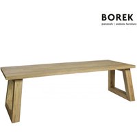 Eckiger 300cm Borek Gartentisch XXL - Teakholz - Esstisch Parga von Gartentraum.de