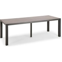 Eckiger Aluminium-Tisch mit Keramik-Platte - Tisch Vidru / 74,5x210x90cm (HxBxT) / Anthrazit von Gartentraum.de