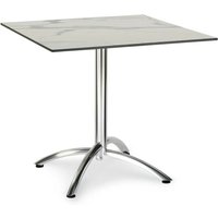 Eckiger Garten Klapptisch weiß oder grau 80cm - Klapptisch Clarere / Marmor von Gartentraum.de