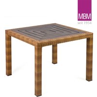 Eckiger Gartentisch aus Aluminium, Polyrattan & Resysta - MBM - 90x90cm - Gartentisch Bellini von Gartentraum.de