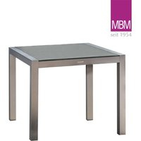 Eckiger Gartentisch von MBM - Aluminium & Resysta - grau - 90x90cm - Tisch Kennedy von Gartentraum.de