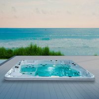 Eckiger Inground Jacuzzi mit hohem Wellnesskomfort für 5 Personen - Naunet / ohne Filter- und Pumpsystem von Gartentraum.de