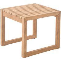 Eckiger Teakholz Beistelltisch für Garten und Terrasse - Lucy Beistelltisch / 36x40x40cm (HxBxT) von Gartentraum.de