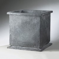 Eckiges Metall Pflanzgefäß in Grau im Würfeldesign - Phelo Finare / 80x80x80xcm (HxBxT) / Stahl galvanisiert von Gartentraum.de