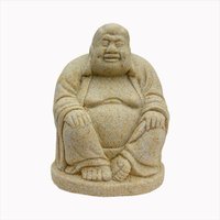 Edle Buddha Skulptur aus Steinguss  - Asuka  / Sand von Gartentraum.de