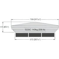 Edle Mauerpfeiler Abdeckplatte aus Stein / Portland weiß / 79,9x79,9cm (LxB) von Gartentraum.de