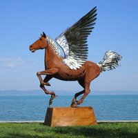 Edle Pegasus Figur aus wetterfestem Stahl - Pegaz von Gartentraum.de
