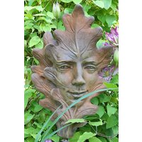 Einzigartige Figur für den Garten - Eichenblatt - Plant Quercu / Rost / mit 60cm Stab von Gartentraum.de