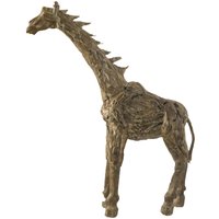 Einzigartige Giraffen Gartenfigur aus Teak Holz - Alya von Gartentraum.de