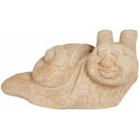 Einzigartige Schnecke mit Gesicht Gartenfigur aus Steinguss - Jabba / Sand von Gartentraum.de