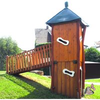 Einzigartiger Spielturm aus Holz für den Kinderspielplatz oder Garten - Spielturm Sven von Gartentraum.de