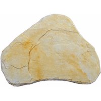 Einzigartiger Trittstein in verschiedenen Formen aus Steinguss - Pohaku / Portland weiß / 49x46cm (HxB) von Gartentraum.de