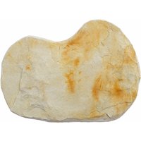 Einzigartiger Trittstein in verschiedenen Formen aus Steinguss - Pohaku / Portland weiß / 55x40cm (HxB) von Gartentraum.de