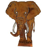 Elefant aus Rost Metall als Gartendekoration - Tambi / 150cm von Gartentraum.de