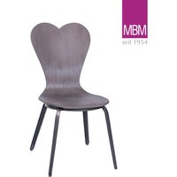 Elegant geformter Gartenstuhl mit Rückenlehne von MBM - Stuhl Swan / mit Sitzkissen Classic Ecru von Gartentraum.de