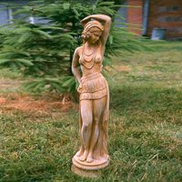 Elegante Frauen Skulptur für den Garten - Tänzerin aus Steinguss - Ginevra / Pompeja von Gartentraum.de
