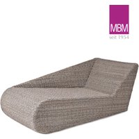 Elegante Relax-Lounge links in Oyster von MBM - Relax Lounge Twist links / mit Auflage Ecru von Gartentraum.de