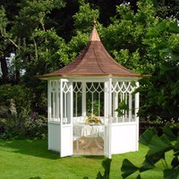Eleganter Garten Pavillon aus Holz mit Spitzdach - WOGA - Elegance von Gartentraum.de