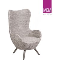 Eleganter Garten-Sessel aus Resysta und Mirotex Twist von MBM - Sessel Ocean  / mit Sitzkissen Ecru von Gartentraum.de