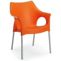 Eleganter Gartenstuhl stapelbar - farbig - Stuhl Reces / Orange von Gartentraum.de