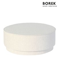 Eleganter Outdoor Hocker für Garten und Terrasse von Borek - rund - Cusano Hocker / Weiß / 32x80cm (HxDm) von Gartentraum.de