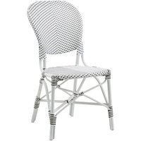 Eleganter Stuhl in Weiß für den Garten mit Punkte Muster - Gartenstuhl Karina von Gartentraum.de