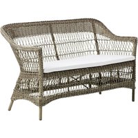 Elegantes 2-Sitzer Sofa für den Garten in Antikgrau - 2-Sitzer Hedda / ohne Sitzkissen von Gartentraum.de