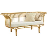 Elegantes Gartensofa aus Alu-Rattan in der Farbe Natur - Gartensofa Enna / Beige von Gartentraum.de