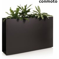 Elegantes Outdoor Pflanzgefäß aus HPL anthrazit - Sotomon / 75cm Breite / ohne Rollen von Gartentraum.de