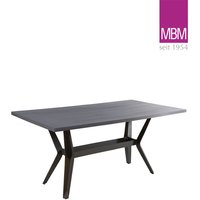 Esstisch für den Garten mit Schirmloch von MBM - Tisch Tivoli / 75x160x90cm (HxBxT) von Gartentraum.de