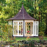 Exklusiver Holz Pavillon mit Pagodendach - individuell gestaltbar - Exquisite von Gartentraum.de