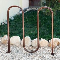 Fahrradständer aus Metall für breite Reifen - Tinna / Grau von Gartentraum.de