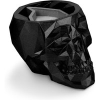 Farbiger Totenschädel Kerzenhalter für draußen - Johnio / 10,5x11,7x15,8cm (HxBxT) / Schwarz glänzend von Gartentraum.de