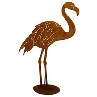 Flamingo aus Rost Metall als Gartendeko - Flamingo / 91cm von Gartentraum.de