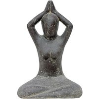 Frauenskulptur in Yoga-Pose aus Steinguss für den Garten - Josei von Gartentraum.de