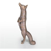 Fuchs streckt sich - Bronze Gartenfigur - Fuchs von Gartentraum.de