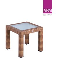 Garten Beistelltisch von MBM - Alu, Geflecht & Glas - 50x50cm - Beistelltisch Bellini von Gartentraum.de