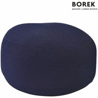 Garten Bodenkissen - Pouf - navy - Borek - Ardenza Seil - Crochette Sitzkissen von Gartentraum.de