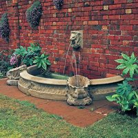 Garten Brunnen Umrandung Sandstein - Fontano Meta / Portland weiß von Gartentraum.de