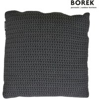 Garten Deko Kissen von Borek - viele Farben - Ardenza Seil - Crochette Zierkissen / Anthrazit von Gartentraum.de