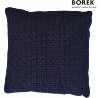 Garten Deko Kissen von Borek - viele Farben - Ardenza Seil - Crochette Zierkissen / Blau von Gartentraum.de