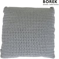 Garten Deko Kissen von Borek - viele Farben - Ardenza Seil - Crochette Zierkissen / Iron Grey von Gartentraum.de
