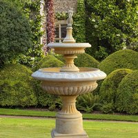 Garten Kaskaden Springbrunnen - Lanthenay / Portland weiß von Gartentraum.de