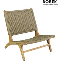 Garten Lounge Stuhl von Borek - Teakholz - beige - Verdasio Klubsessel von Gartentraum.de