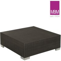 Garten Loungetisch von MBM - dunkelbraun - Polyrattan - Loungetisch Bellini / mit Glasplatte von Gartentraum.de