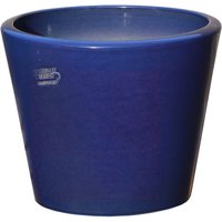 Garten Pflanztopf rund - blau - Steinzeug frostsicher kaufen - Votum Azur / 30x26cm (DmxH) von Gartentraum.de