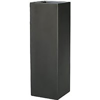 Garten Pflanzvase aus Polystone in schwarz - Dozza / 97x31x31cm (HxBxT) von Gartentraum.de