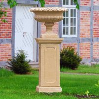 Garten Sockel antik für Skulpturen - Whitehall / Terracotta / 37,7x37,7x79,8 cm (BxTxH) von Gartentraum.de