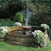 Garten Springbrunnen Steinguss groß - Coppa Liva / Portland weiß / 230cm (Außendurchmesser) von Gartentraum.de